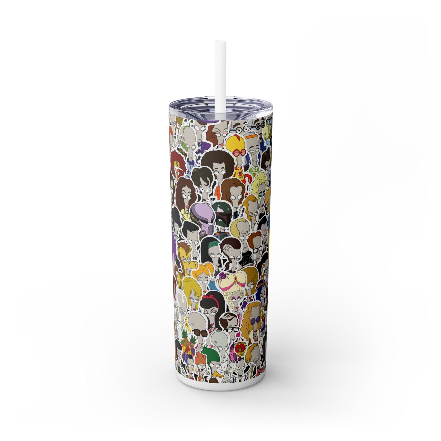Roger Persona Skinny Tumbler with Straw, 20oz