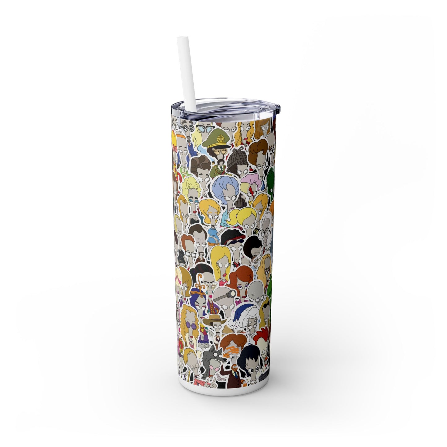 Roger Persona Skinny Tumbler with Straw, 20oz
