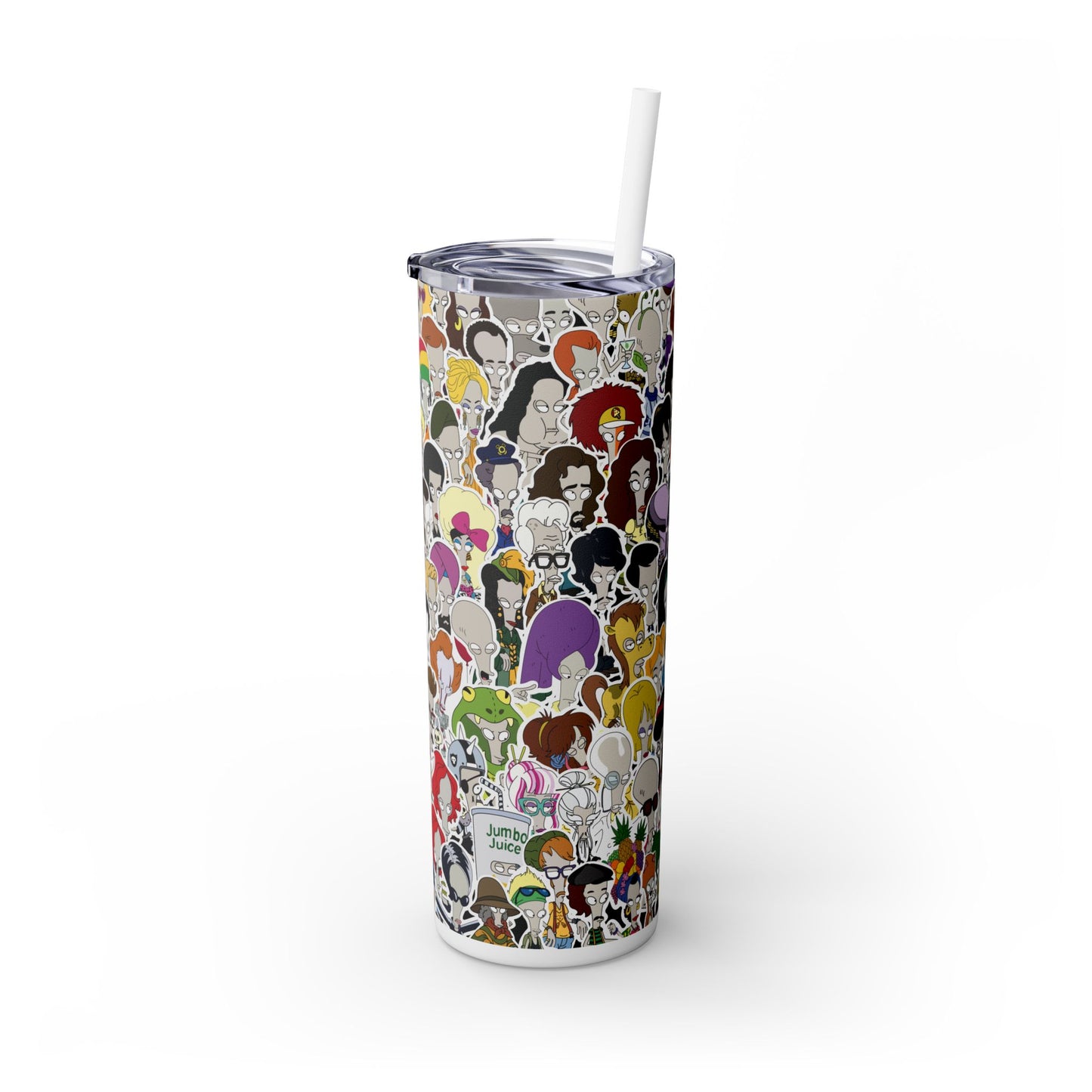 Roger Persona Skinny Tumbler with Straw, 20oz