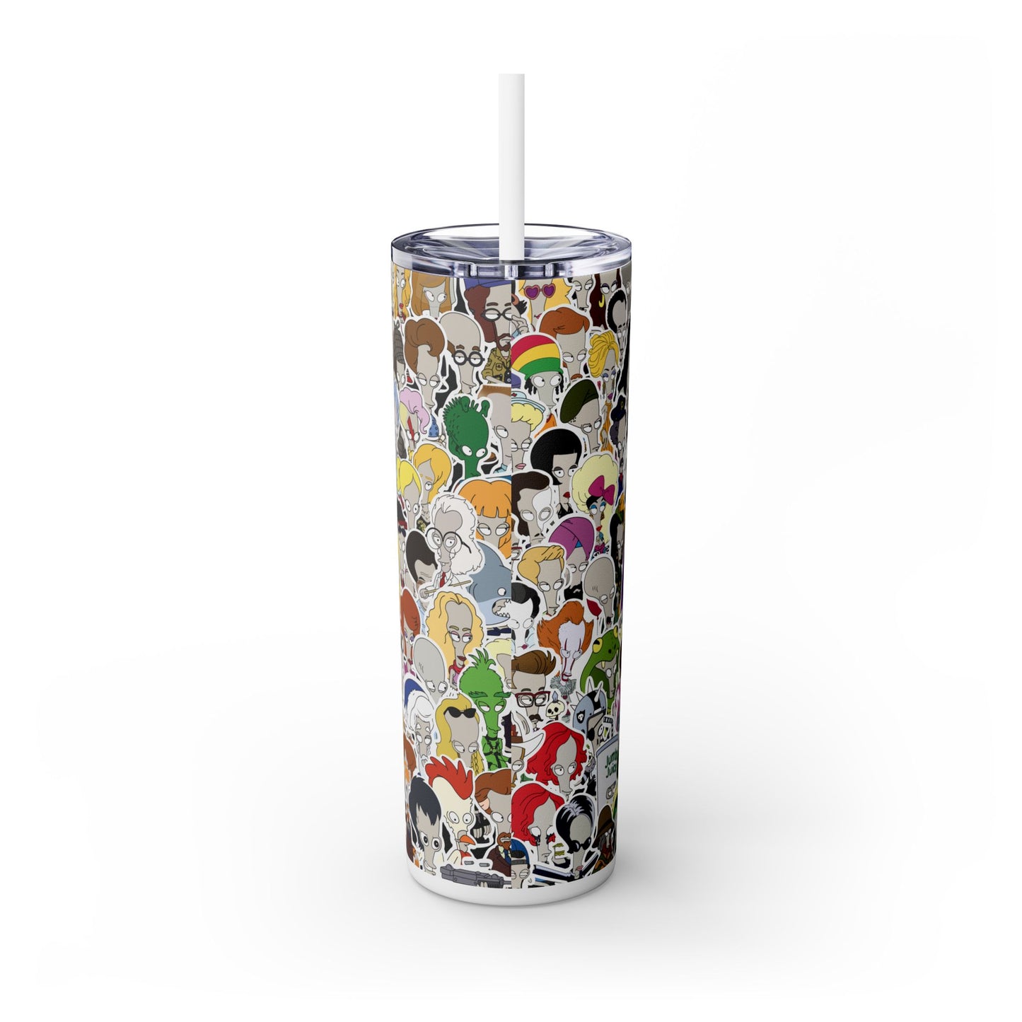 Roger Persona Skinny Tumbler with Straw, 20oz